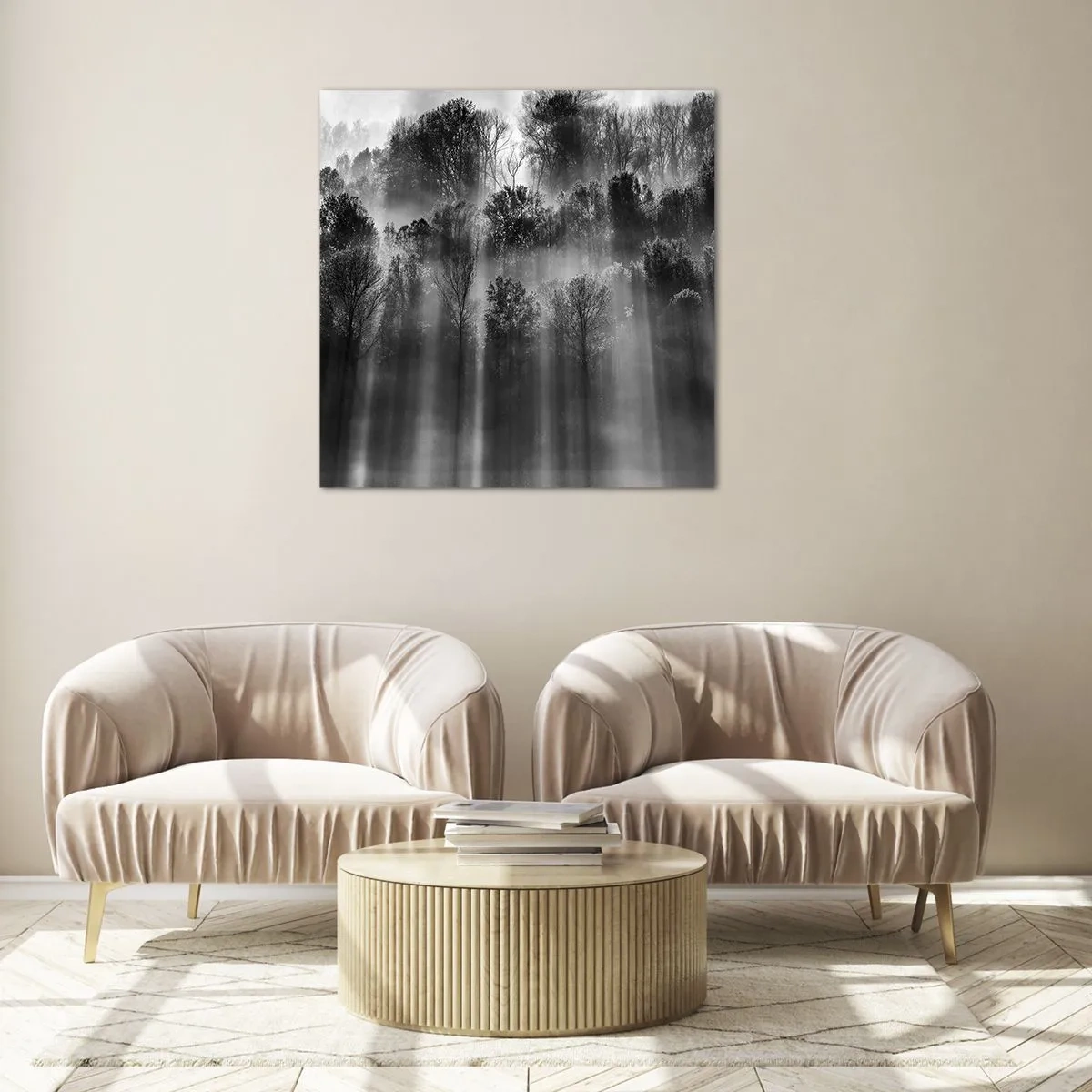 Üveg kép - Fénypatakokban - 60x60 cm