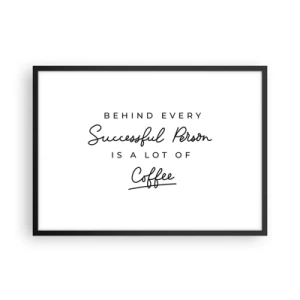 Poszter fehér keretben - A siker titka - 70x50 cm