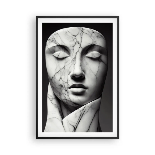Poszter fehér keretben - Márvány formák - 61x91 cm