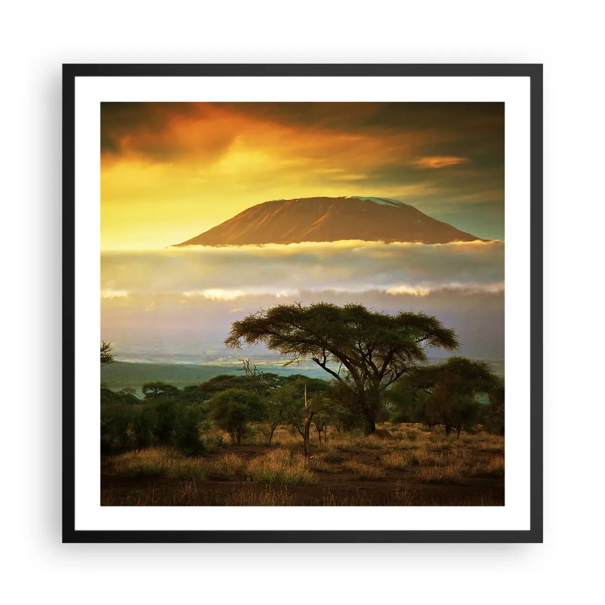 Poszter fehér keretben - Utazó álma - 60x60 cm