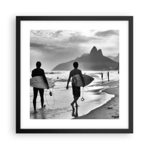 Poszter fehér keretben - Egyhullámú szamba - 40x40 cm