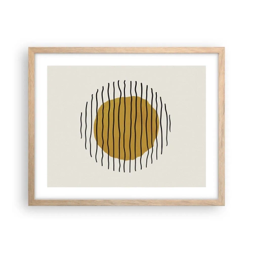 Poszter világos tölgy keretben - A hőtől remegő absztrakció - 50x40 cm