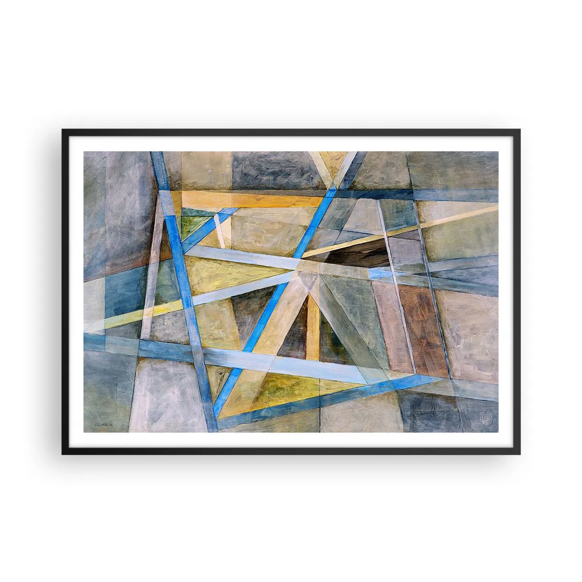 Poszter fehér keretben - Egyenesen vagy átlósan? - 100x70 cm