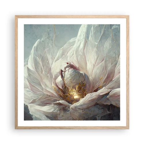 Poszter világos tölgy keretben - Száz év alatt egyszer virágzik - 60x60 cm