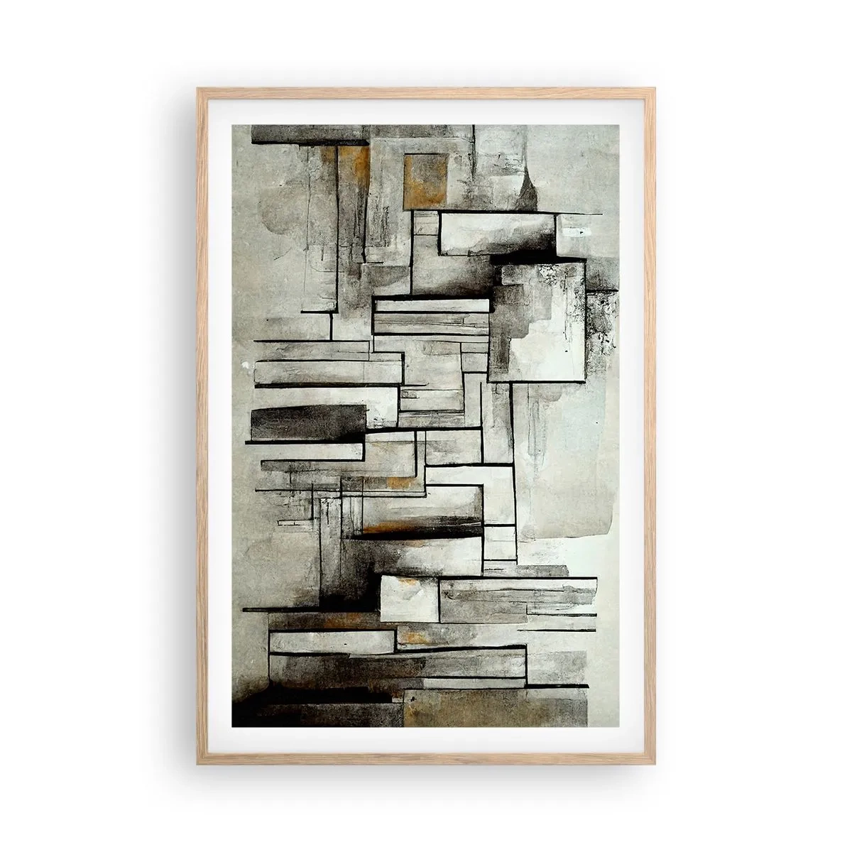 Poszter világos tölgy keretben - Az egyszerűség ereje - 61x91 cm