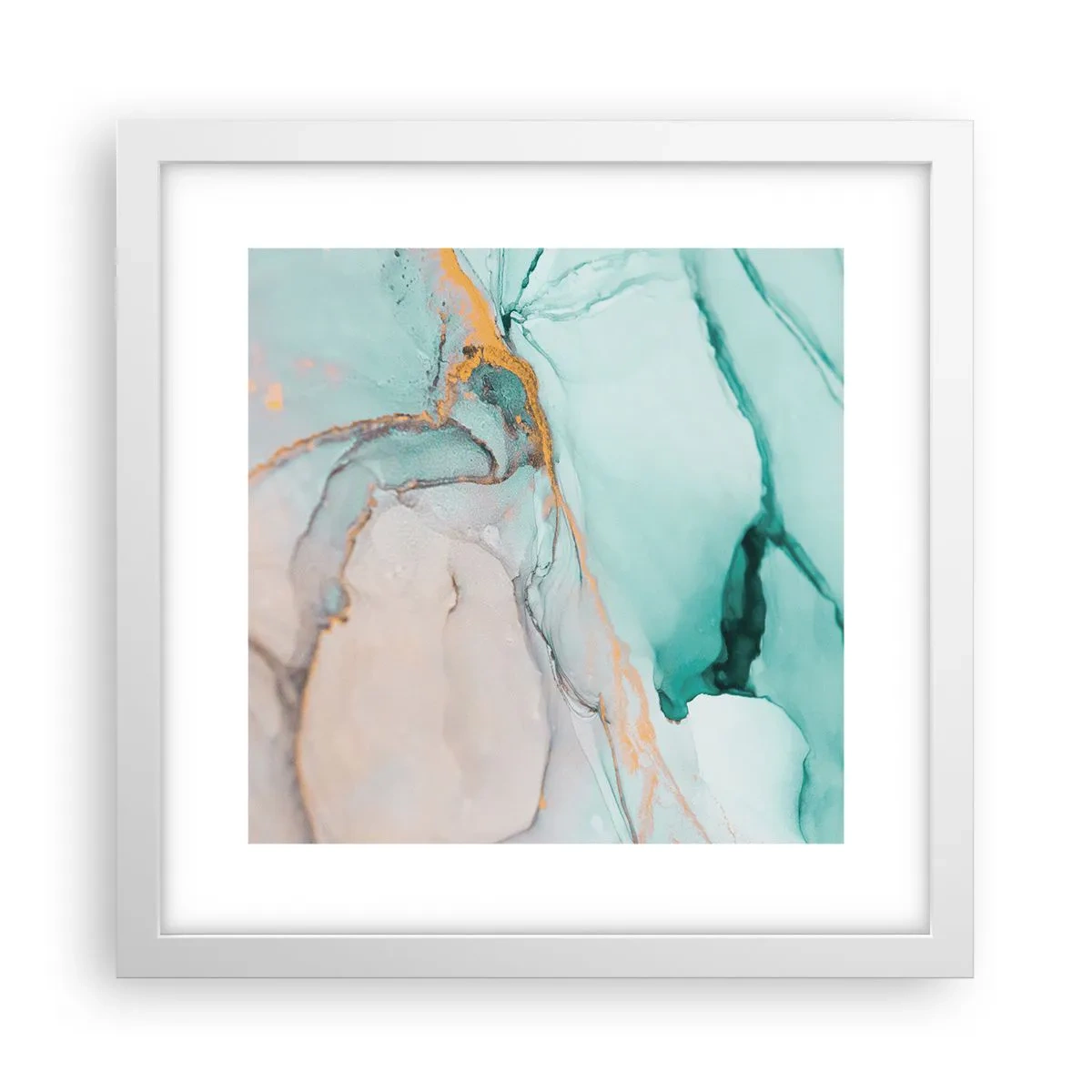 Poszter fekete keretben - Formák és színek tánca - 30x30 cm