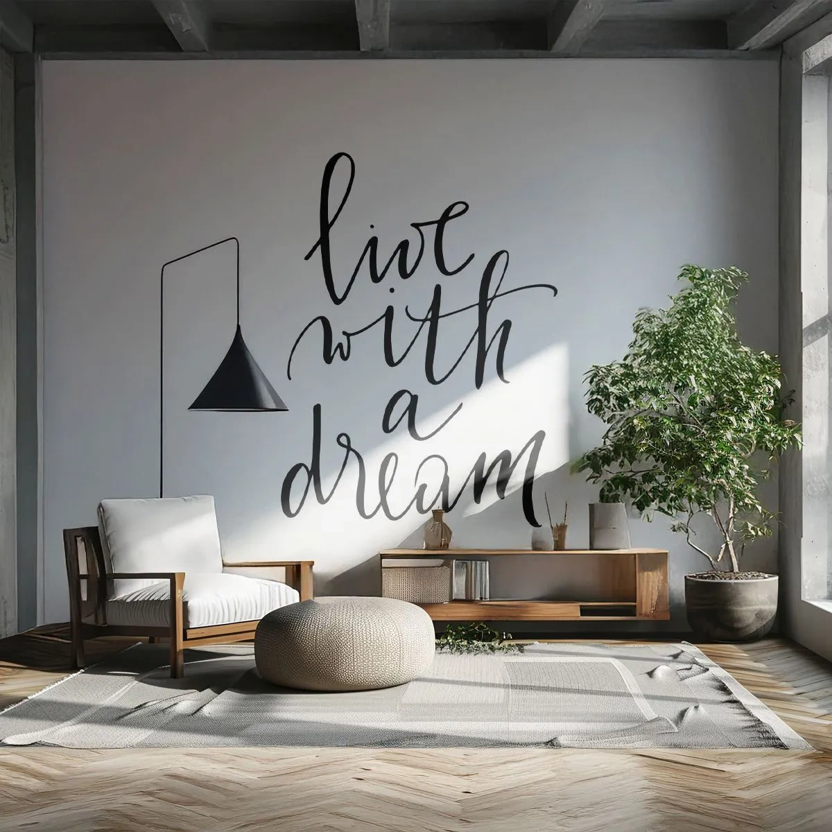 Fotótapéta Premium Canvas - Természetesen - Tipográfia, Megerősítés, Alapelv - 250x175 cm