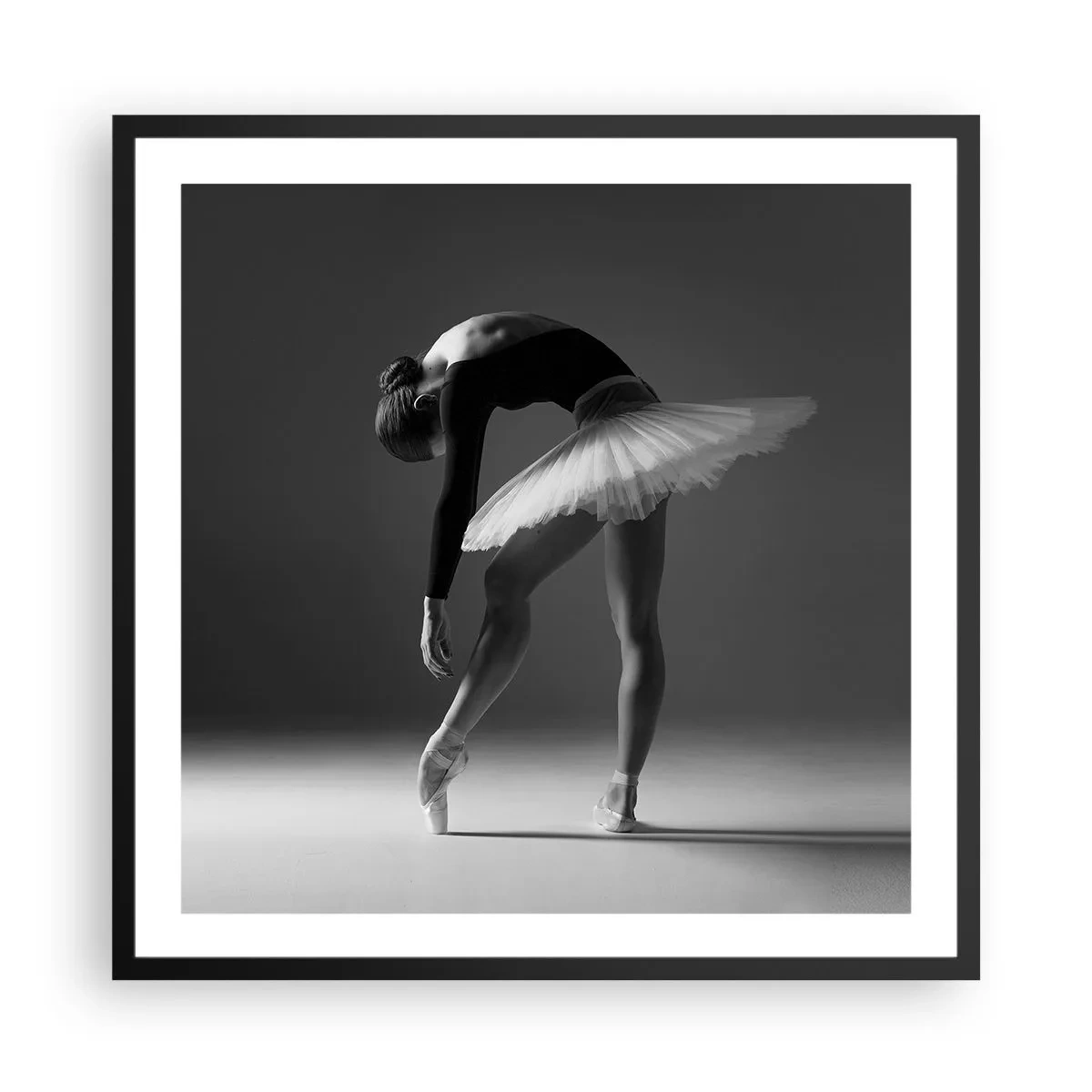 Poszter fehér keretben - Bella balerina - 60x60 cm
