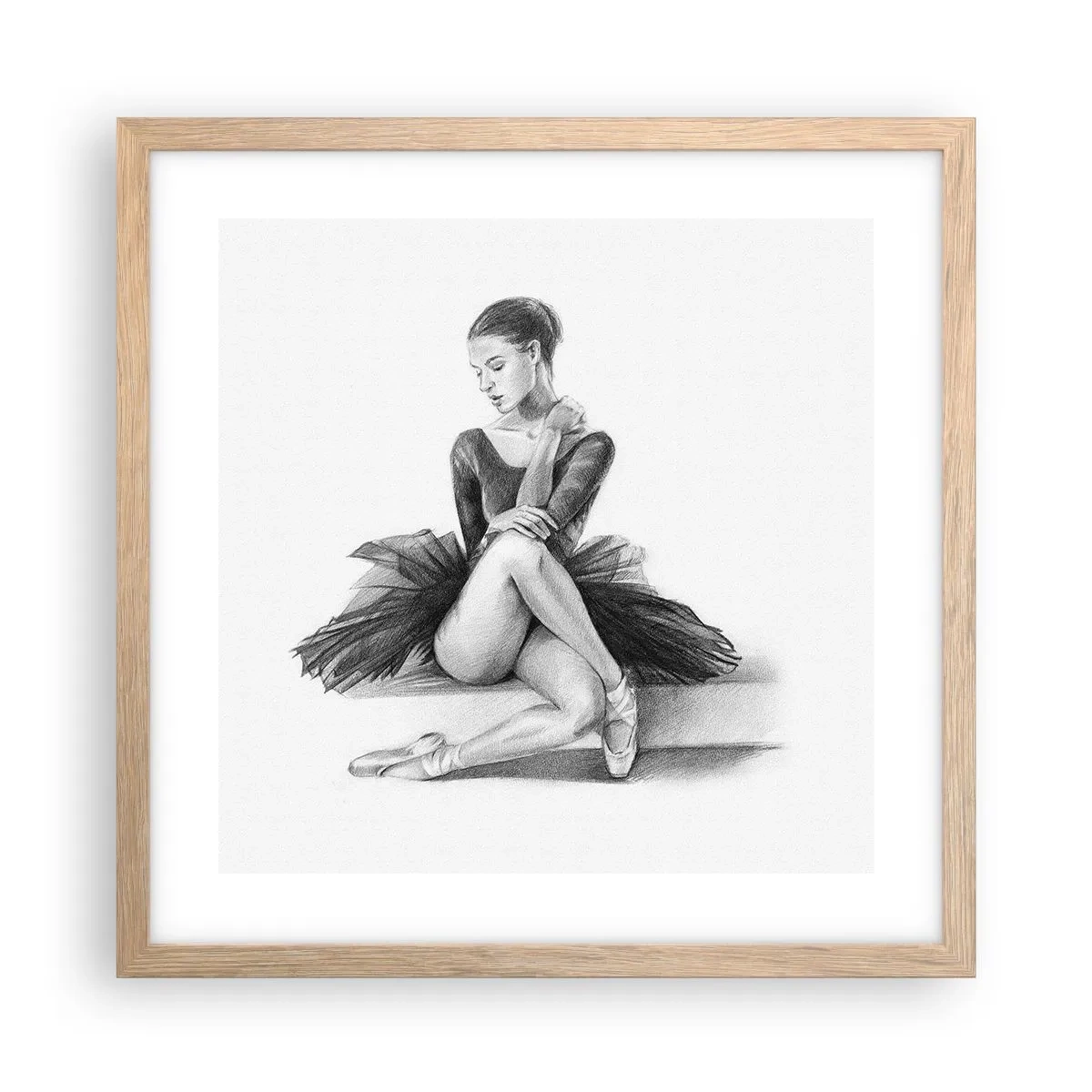 Poszter világos tölgy keretben - A tánccal elvarázsolva - 40x40 cm