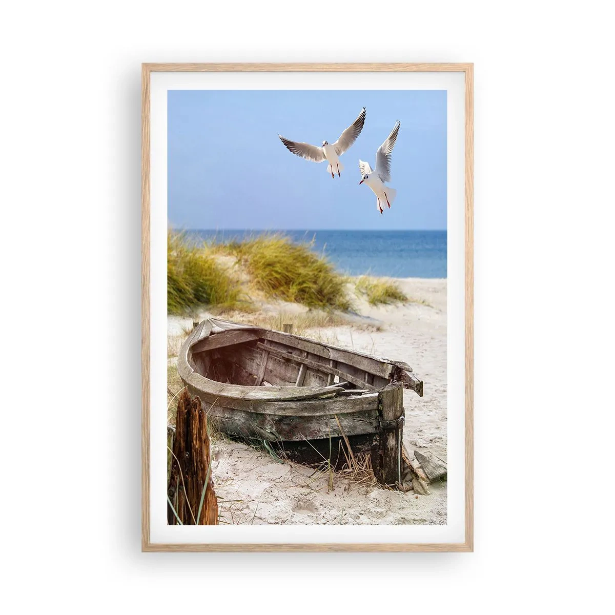 Poszter világos tölgy keretben - Szélben fürödve - 61x91 cm