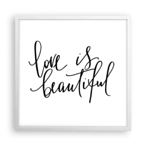 Poszter fekete keretben - Olvass és ismételj - 50x50 cm