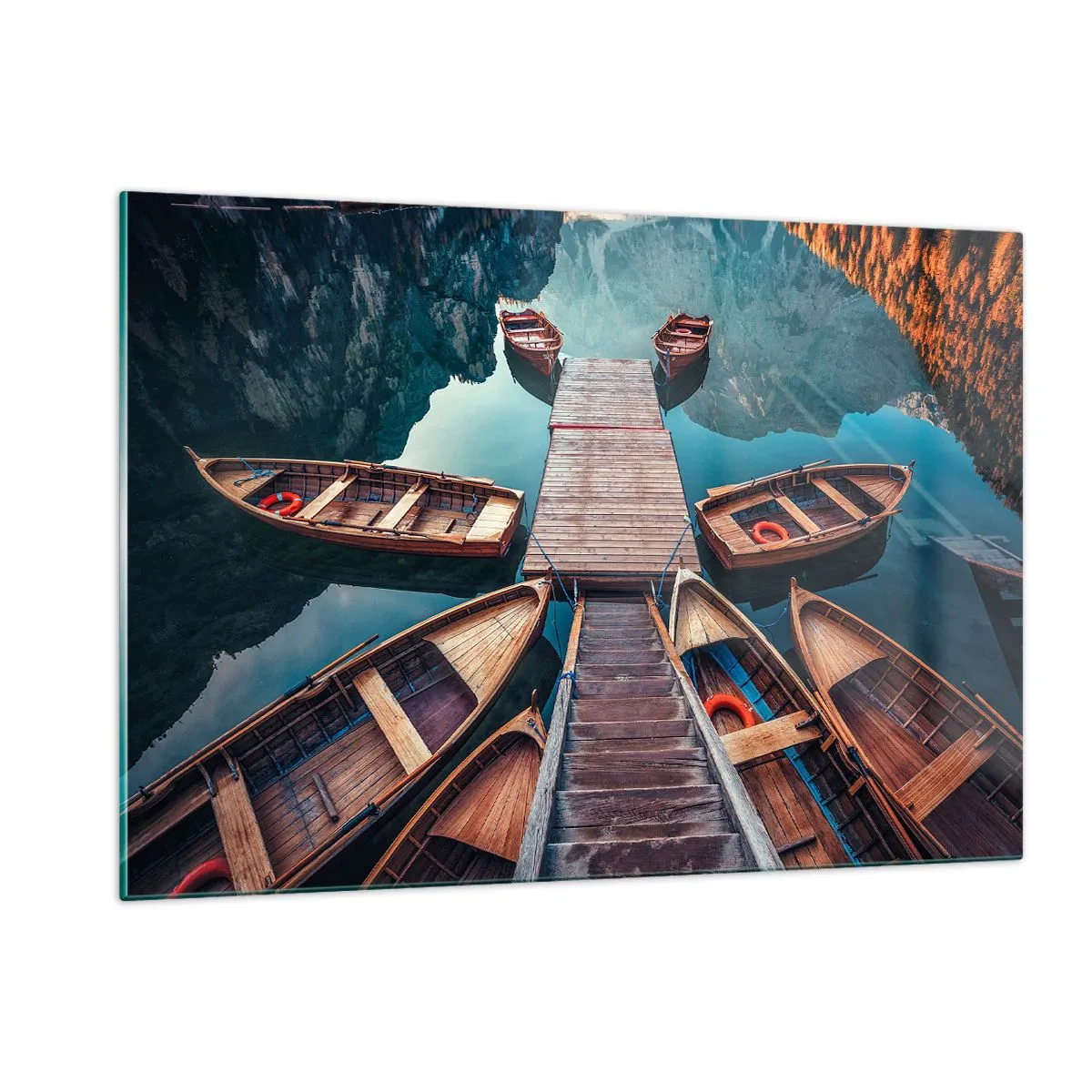 Üveg kép - A kikötőben várok - 120x80 cm