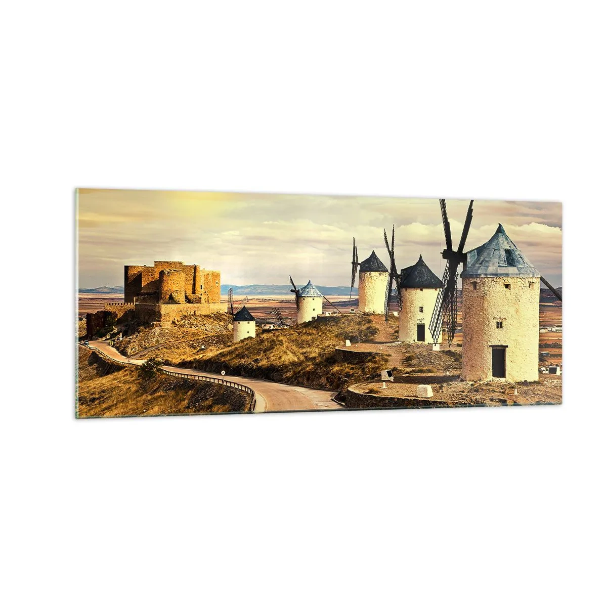 Üveg kép - Mindjárt megjelenik Don Quijote - 100x40 cm
