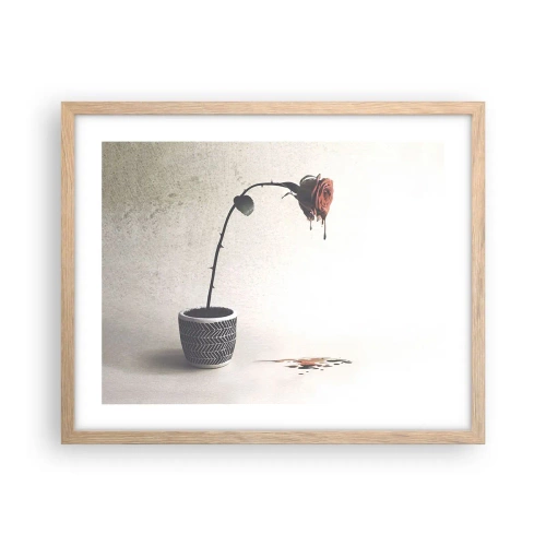 Poszter világos tölgy keretben - Rosa dolorosa - 50x40 cm