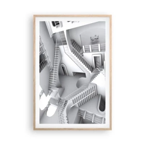 Poszter világos tölgy keretben - A tér paradoxonjai - 61x91 cm