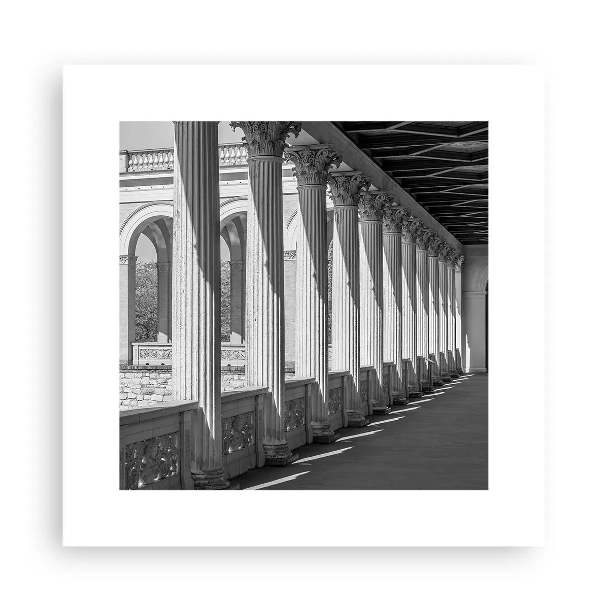 Poszter - Napsütötte árkádsor - 30x30 cm