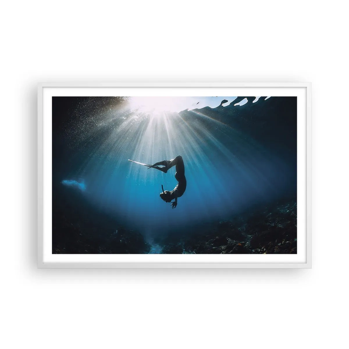 Poszter fekete keretben - Víz alatti tánc - 91x61 cm