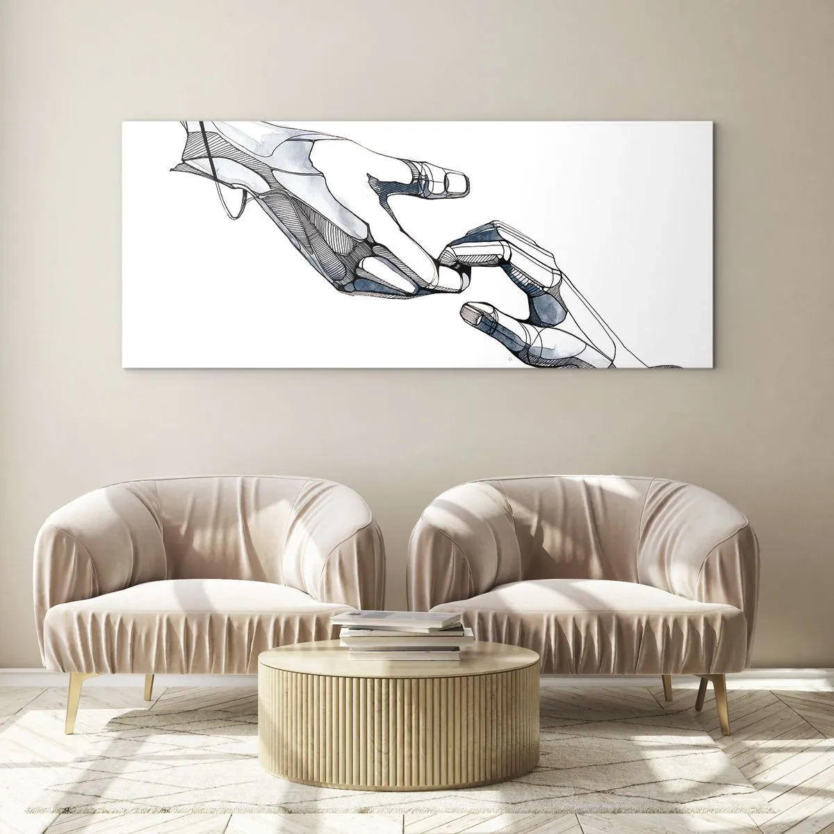 Üveg kép - Szép gesztus - 140x50 cm