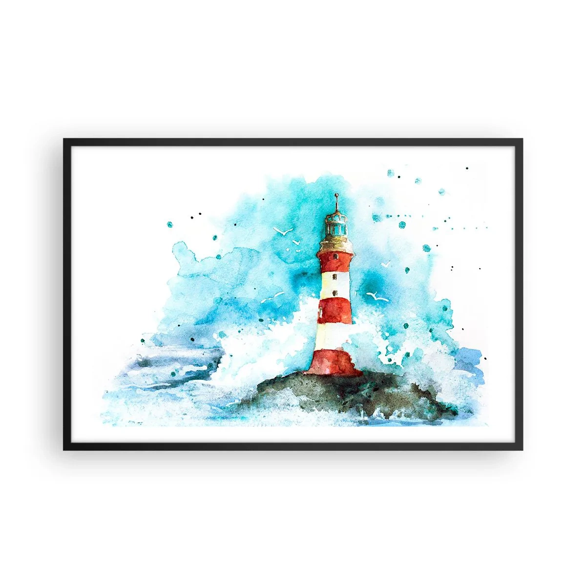 Poszter fehér keretben - Az elemek egysége - 91x61 cm