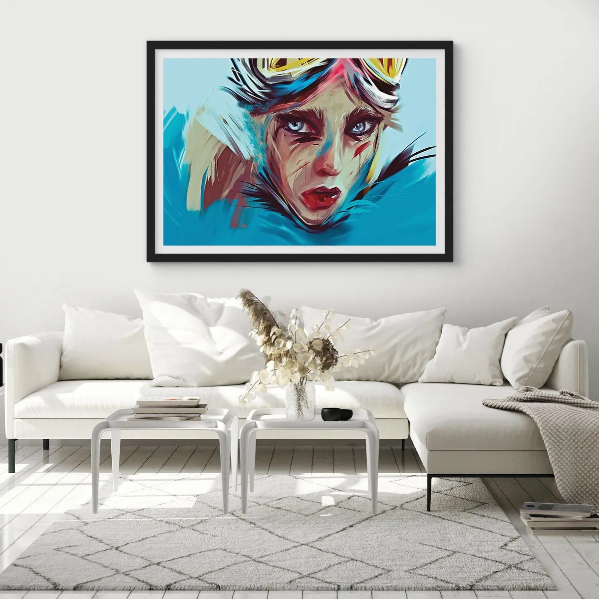 Poszter fehér keretben - Utcai harcos - 91x61 cm