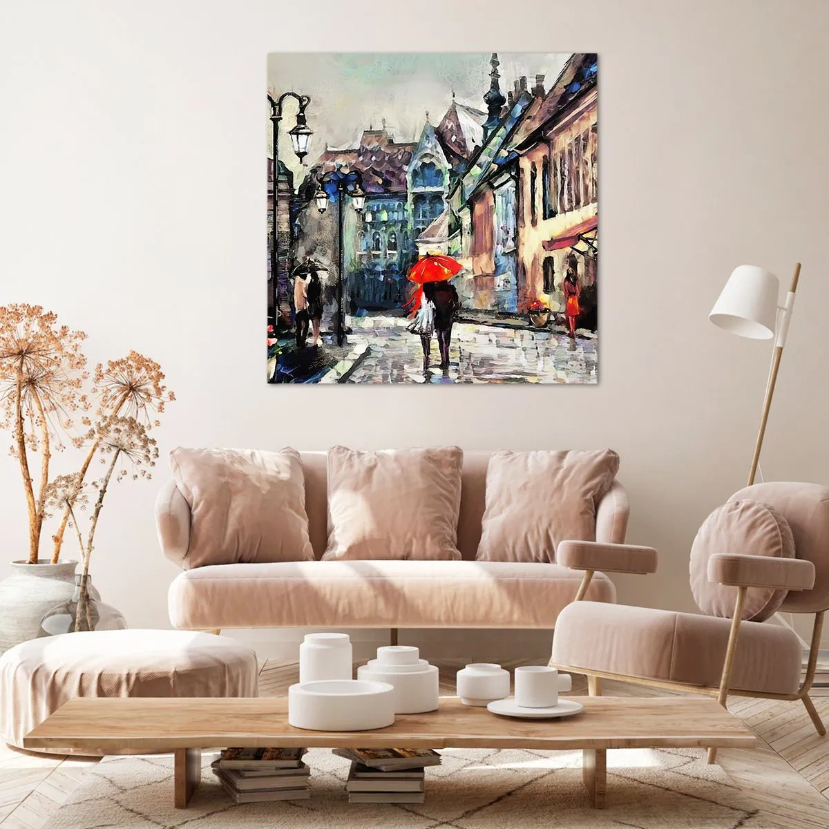 Vászonkép - Eső a kettőjüknek - 60x60 cm