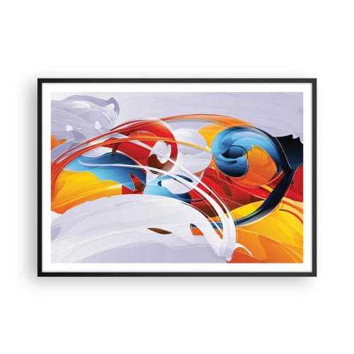 Poszter fehér keretben - Az elemek tánca - 100x70 cm