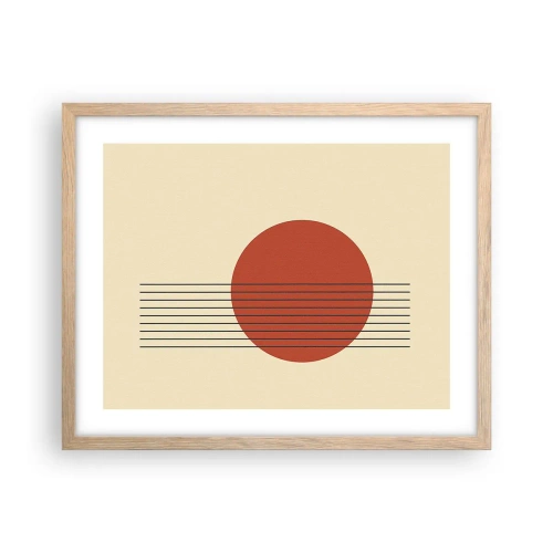 Poszter világos tölgy keretben - Körbe és tovább - 50x40 cm