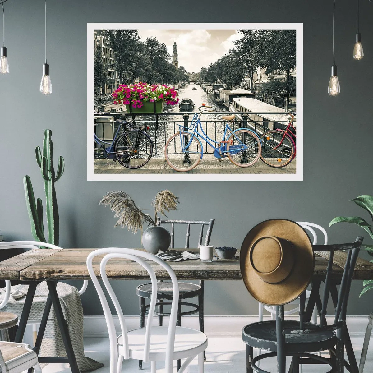 Poszter - Az amszterdami utca színei - 40x30 cm