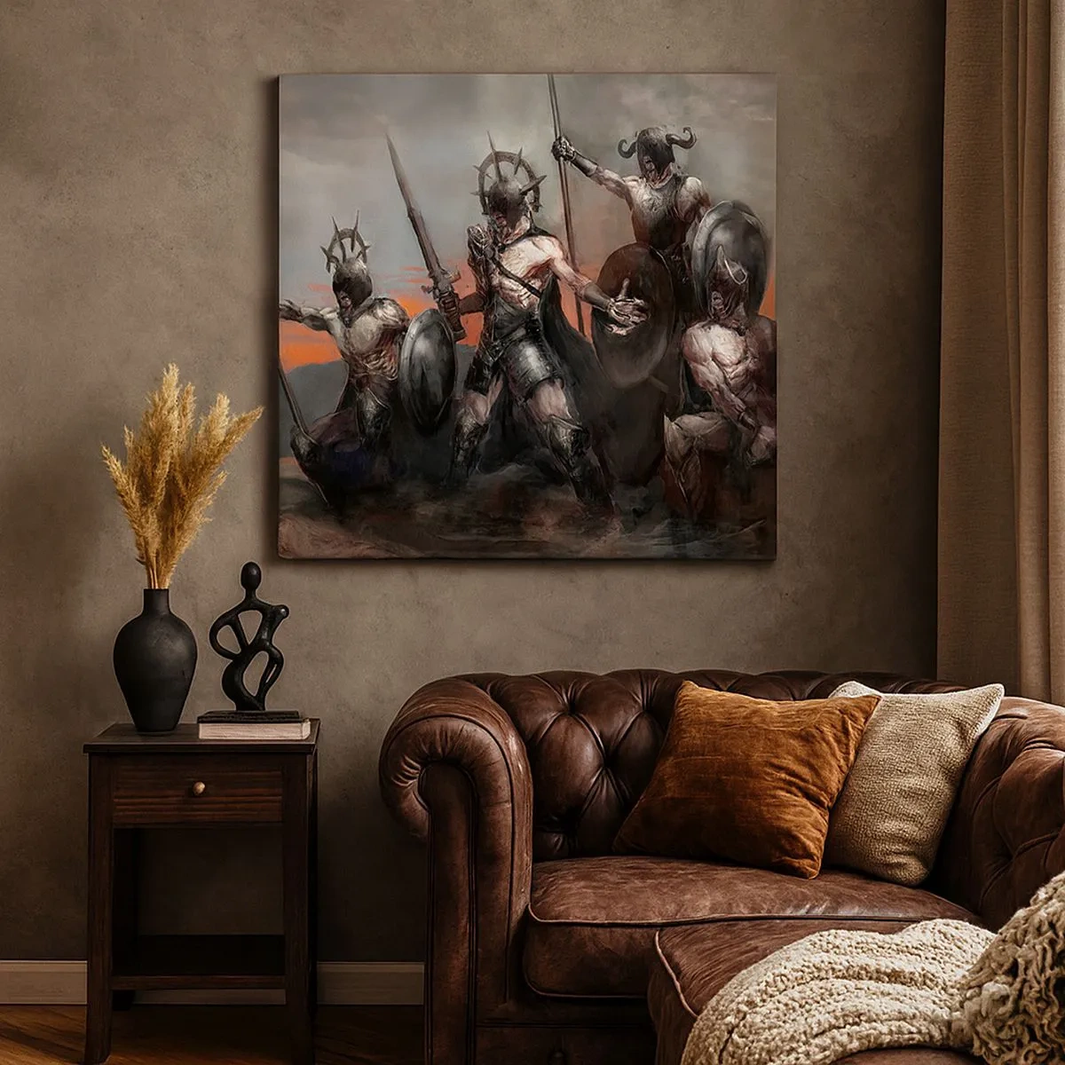 Vászonkép - Pajzzsal, vagy a pajzson - 30x30 cm