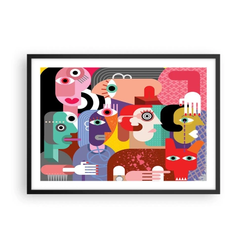 Poszter fehér keretben - Picassó úrtól vagyunk - 70x50 cm