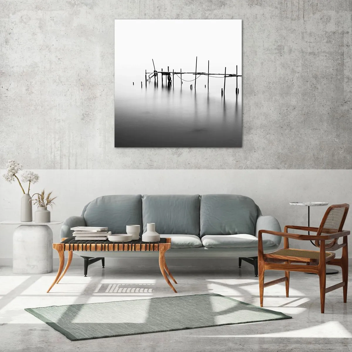 Üveg kép - Mi van, ha nincs világ? - 60x60 cm