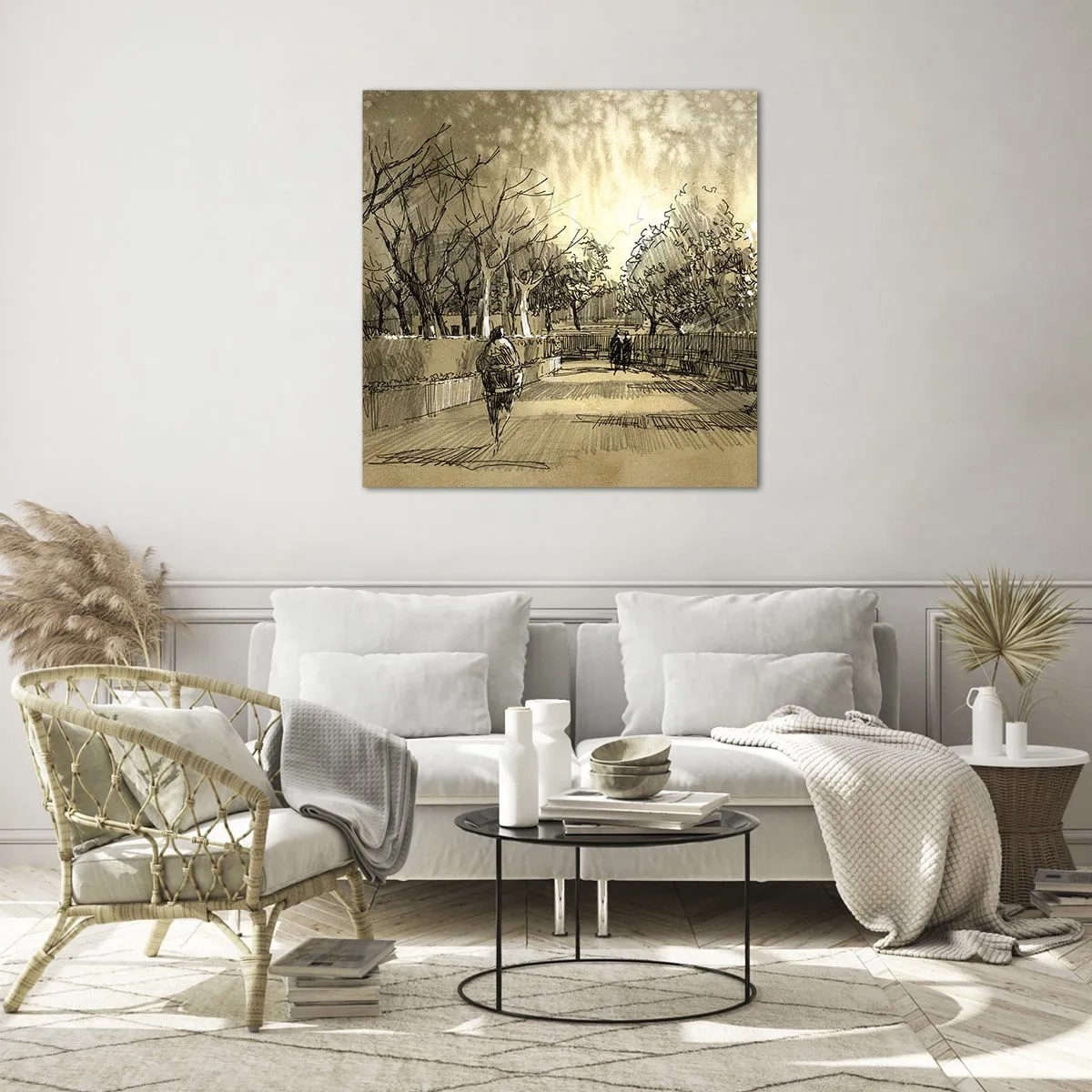 Üveg kép - Egy tollal megállított pillanat - 70x70 cm