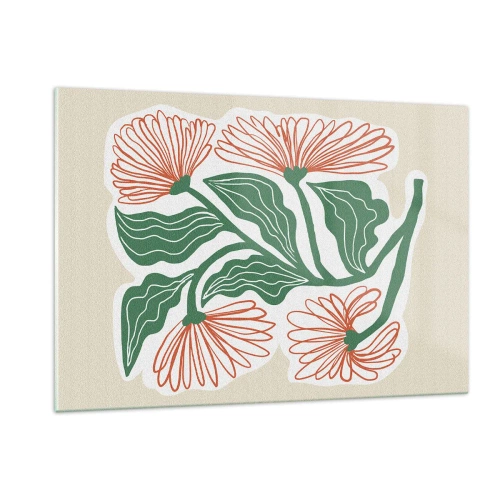 Üveg kép - Népi és modern - 120x80 cm