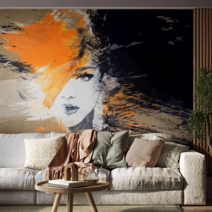 Fotótapéta Premium Sand - És van fény - Absztrakció, Női Arc, Nő - 100x70 cm