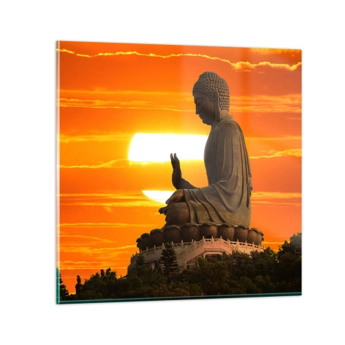 Üveg kép - Félelem nélkül a világtól - 40x40 cm