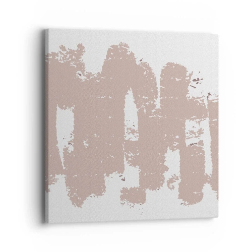 Vászonkép - Absztrakció lágy rózsaszínben - 40x40 cm