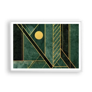 Poszter fekete keretben - Az arany és azúrkék dinamikája - 100x70 cm