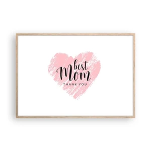 Poszter világos tölgy keretben - Mindig a megfelelő pillanat - 100x70 cm