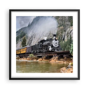 Poszter fehér keretben - Hova? Hova? - 50x50 cm