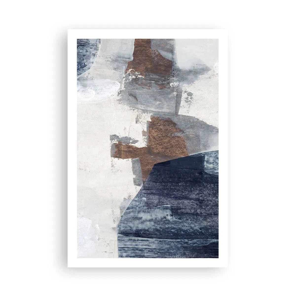 Poszter - Kékes barna formák - 61x91 cm