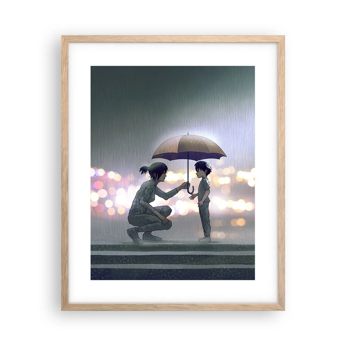 Poszter világos tölgy keretben - És most minden rendben - 40x50 cm