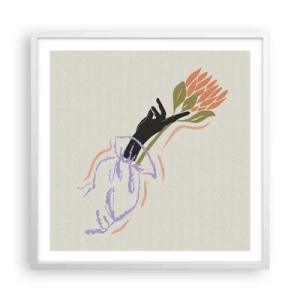 Poszter fekete keretben - Egy testvéri érintés - 60x60 cm