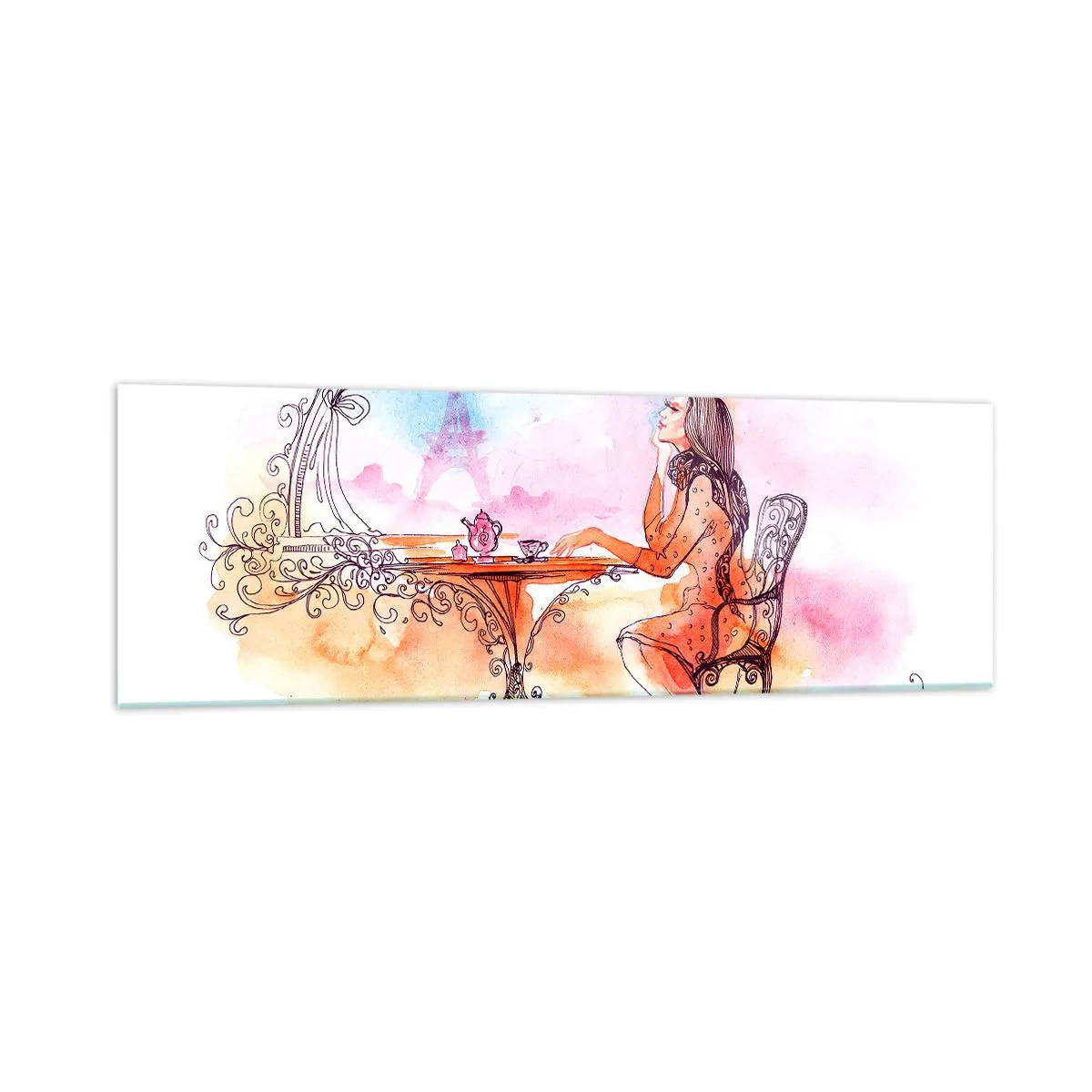 Üveg kép - Párizsi sikk - 160x50 cm