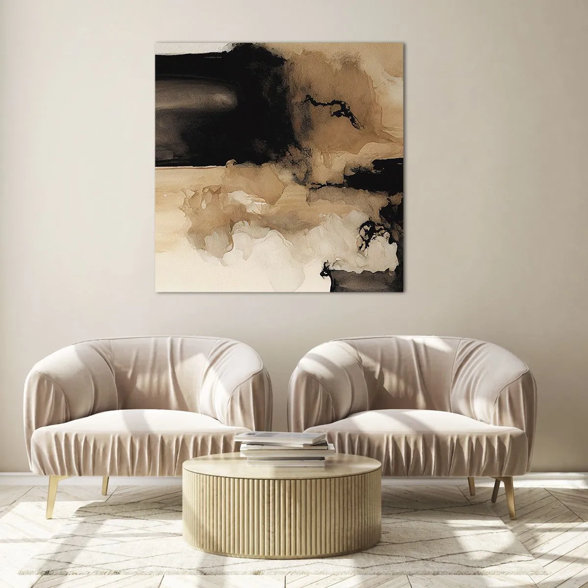 Üveg kép - Egy érdekes absztrakció - 30x30 cm