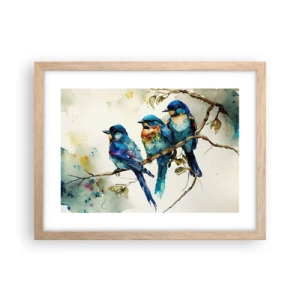 Poszter világos tölgy keretben - Megsértődött? - 40x30 cm