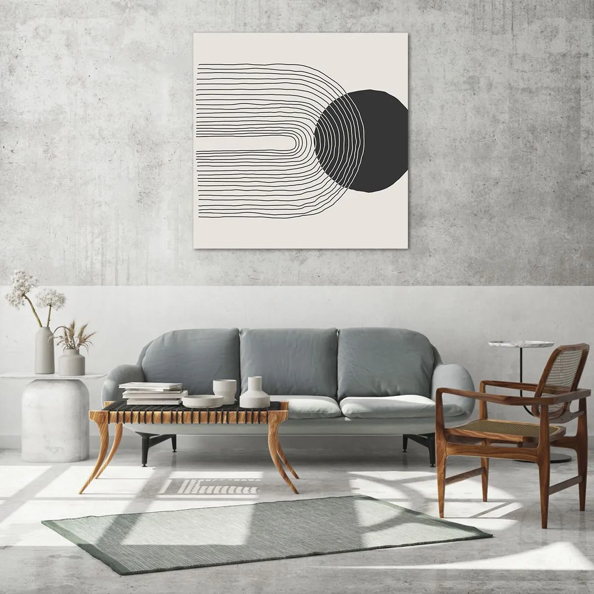 Üveg kép - Remegés és biztosság - 70x70 cm