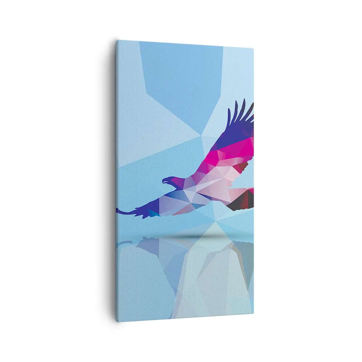 Vászonkép - Sas lila kristályban - 55x100 cm