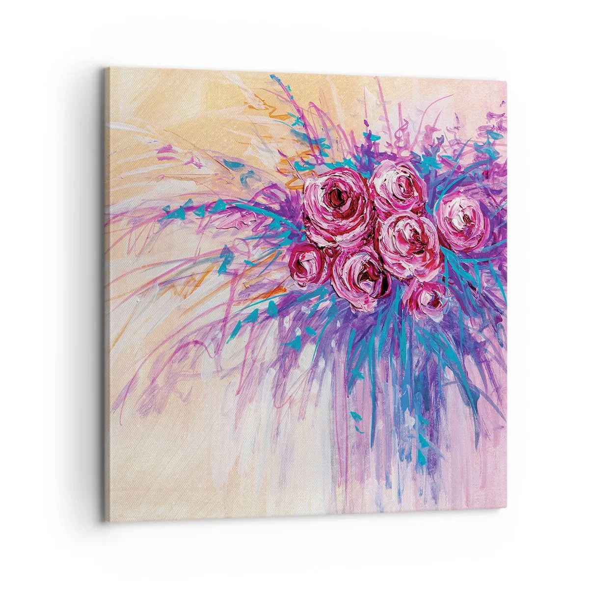 Vászonkép - Rózsaszín szökőkút - 60x60 cm