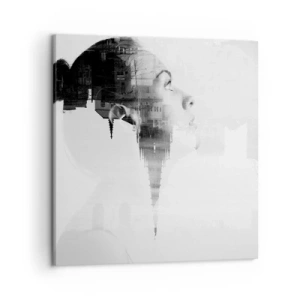 Vászonkép - Az üveg mind a két oldalán - 50x50 cm