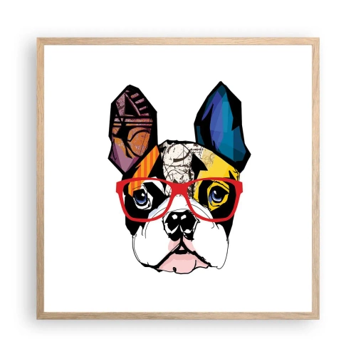 Poszter világos tölgy keretben - Értelmiségi - 60x60 cm